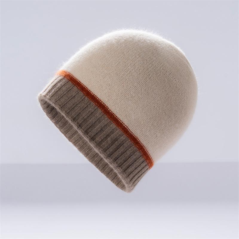 Cashmere Knitted Hats Men's and Women's Warm and Cold Ear Protection Hats Autumn and Winter Casual Knitted Hats Outdoor Cycling Hats Cold Hats