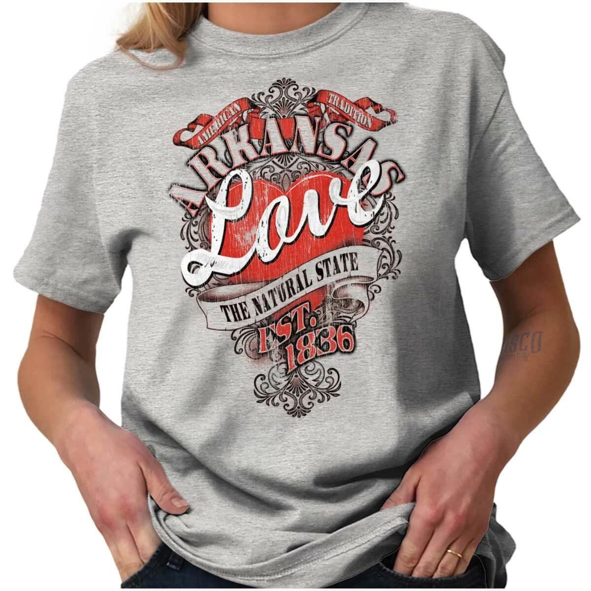 Arkansas The Natural State Fashion Souvenir Ladies TShirts Tees T For Women L