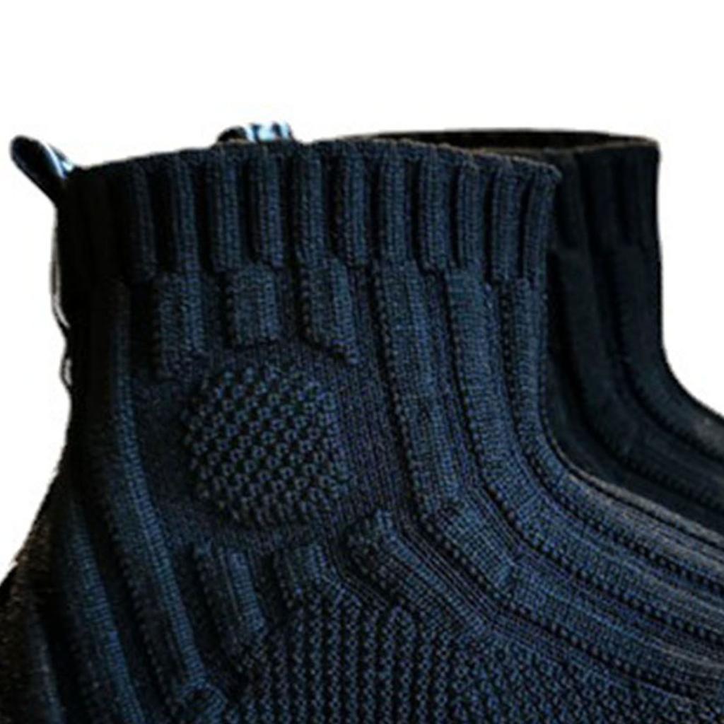 Children Knit Shoes Prevent Slipping Sole Breathable High Elasticity Casual Shoes for Kids Black