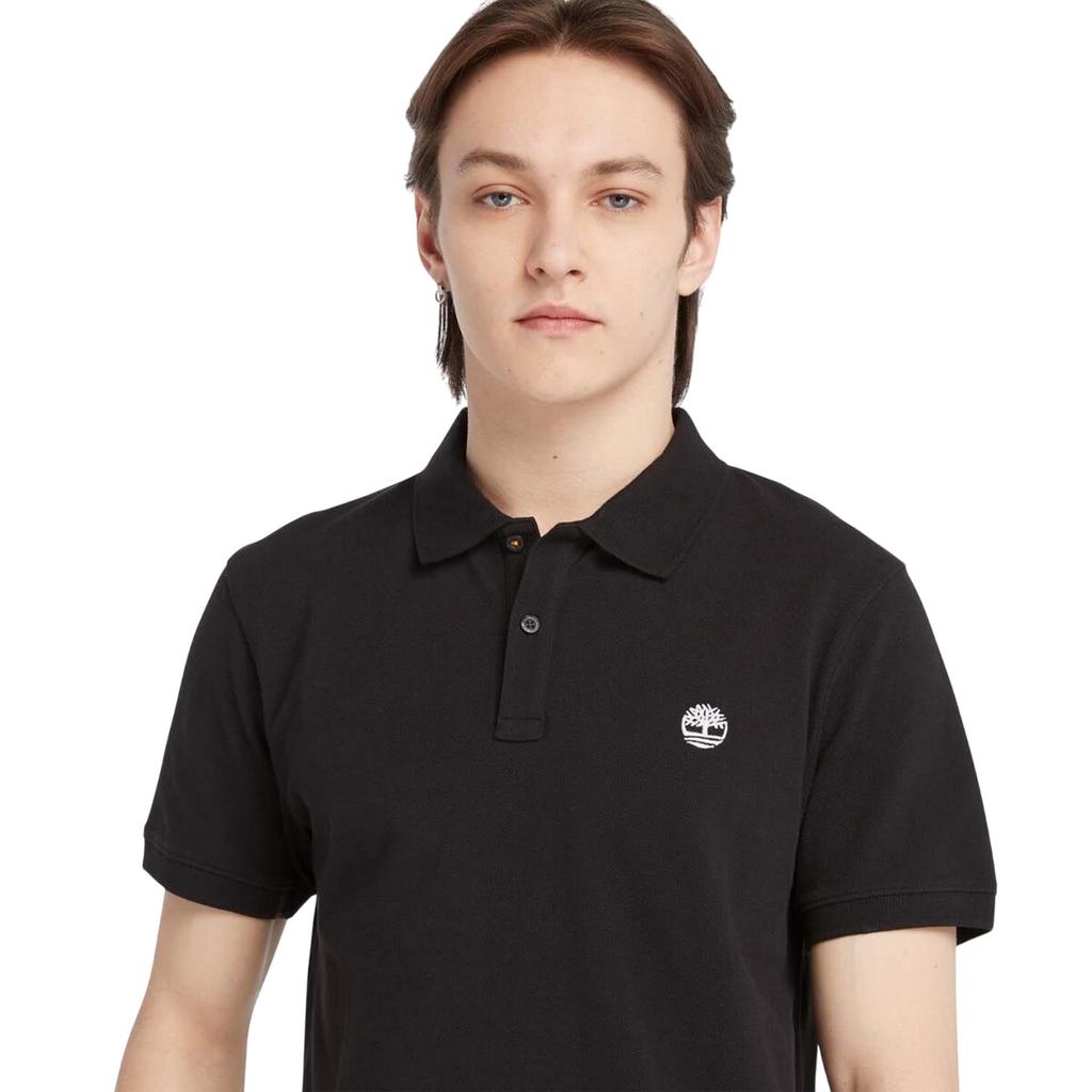 Timberland Men's Oyster River Logo Short-Sleeved Polo Shirt