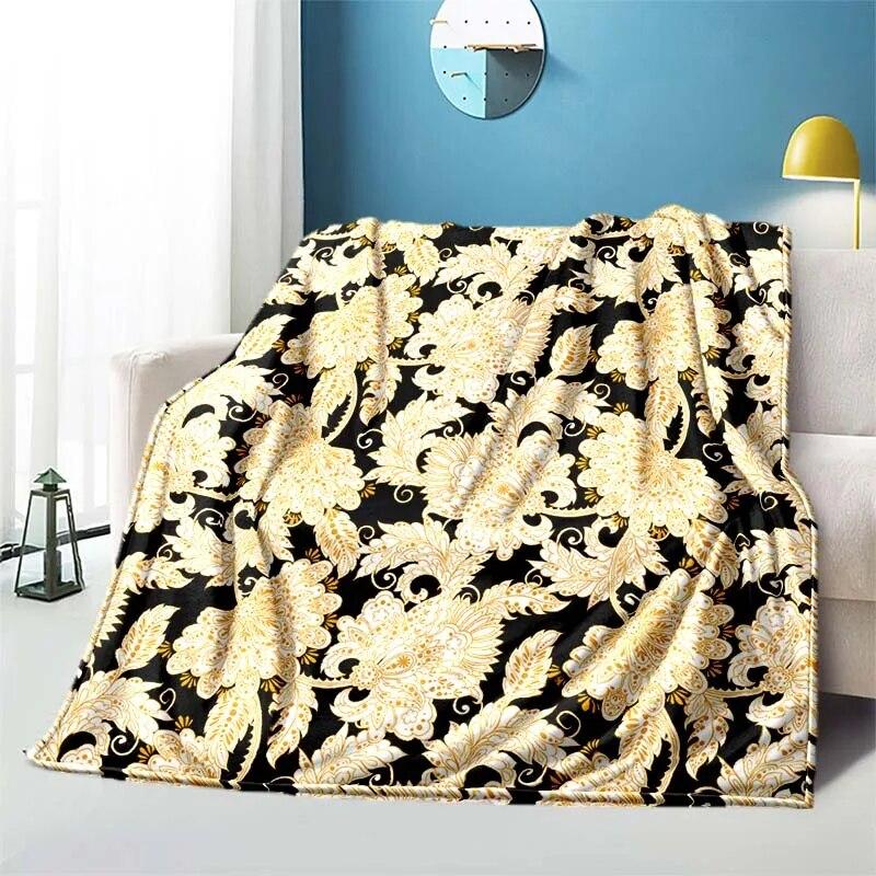 Retro Patternblanket Sofa Blanket Air Conditioning Cover Blanket Blankets for Beds Cute Blanket Children‘s Blanket Thin Blanket
