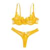 Erotic Underwear Sexy Lace  Three Point Lingerie With Steel Ring