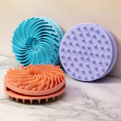 Double-sided Soft Bristle Shower Brush Silicone Cleaning Body Shampoo Brush Massage Multi-functional Bath Brush For Exfoliation
