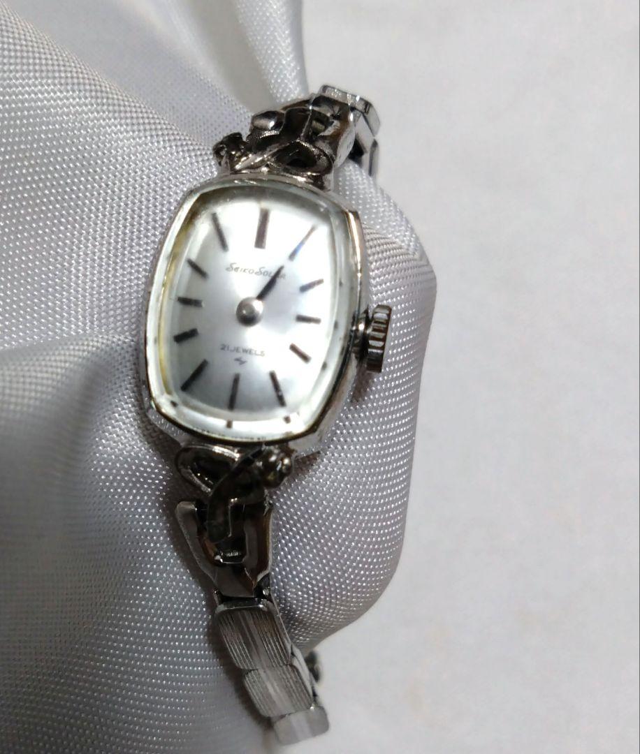

[USED] Extremely rare SEIKOsora vintage hand-wound watch with 2 diamonds