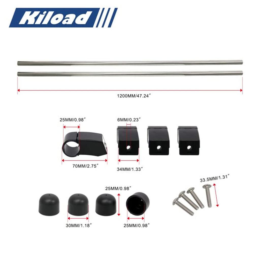 Kiload Car Storage Carrier Side Cross Ride and Right Compatible Every Wagon Atrai Wagon Vamos Hobio Bars, Bars, (Left Set) with (DA64 Series), (S300