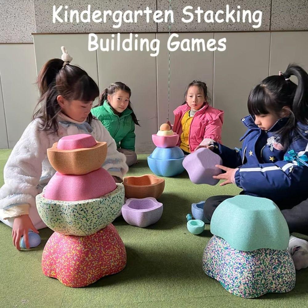 

Outdoor Steeping Stone Balance Game Five-pointed Star Balance Stepping Stones Toddlers Style 2