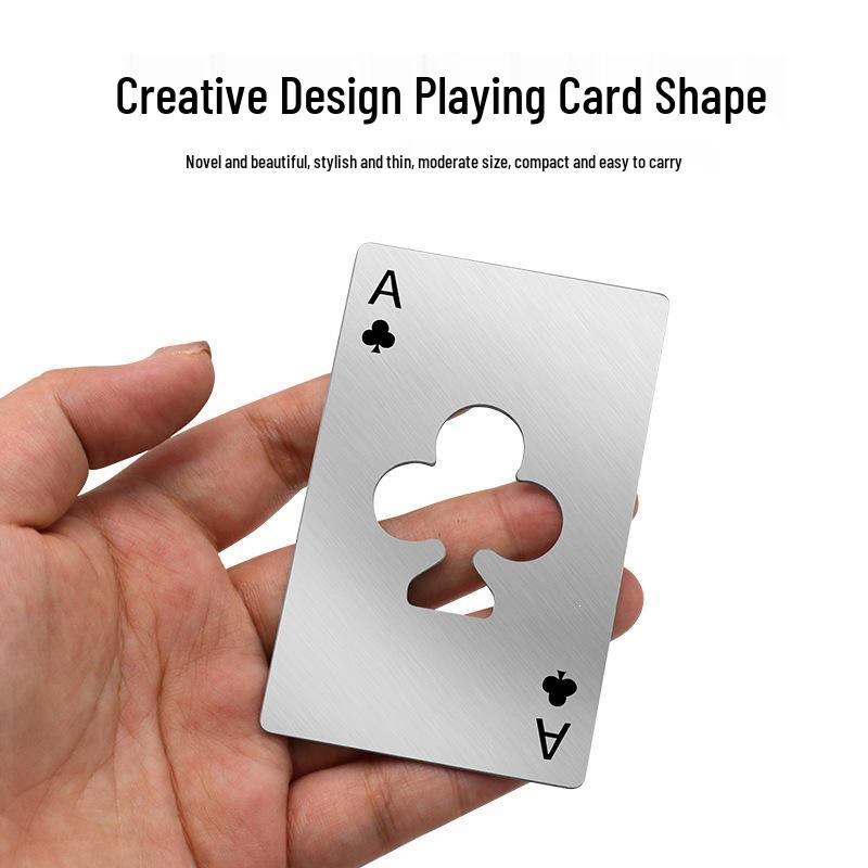 Plum Blossom Stainless Steel Card Opener: Bottle & Can Opener