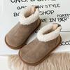 Girls boots Winter children's short boots Frosted leather boots Fashion velvet baby boots Two cotton boots