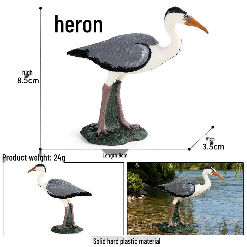 Children's Animal Simulation Toy Set: Eagle, Falcon, Secretary Bird, Owl Figurines