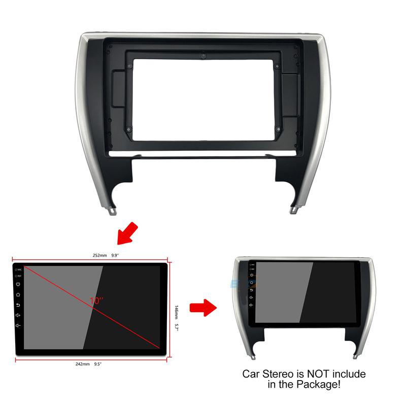 10.1 Inch Car Fascia for TOYOTA CAMRY 2015- 2017 SA/ MEA Version Double Din Dvd Audio Fitting Adaptor Frame Dashboard Trim Kits