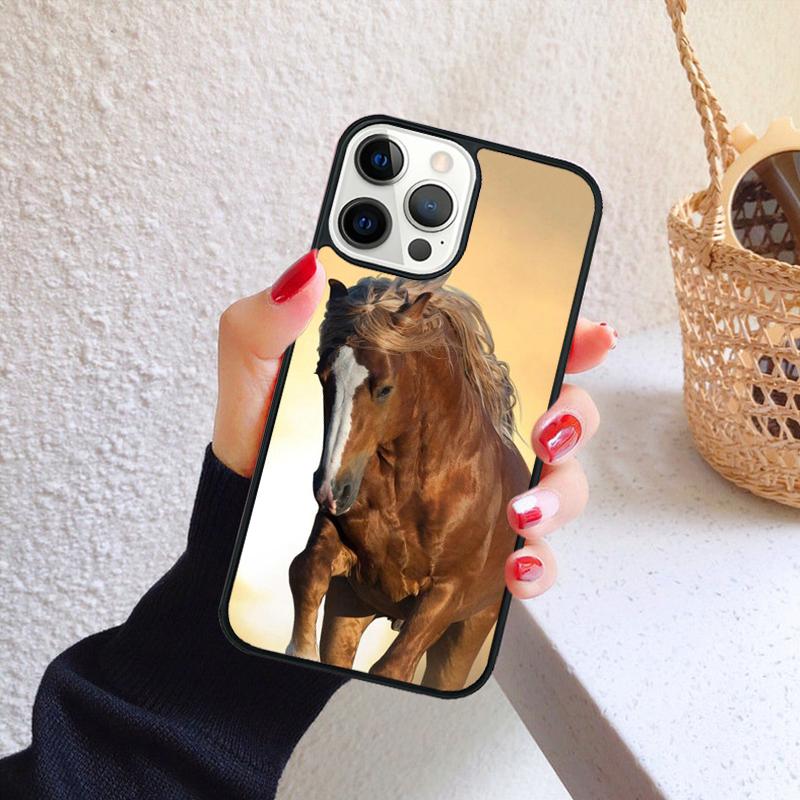Horse Pony Pattern Phone Case for iPhone 17 Air 16 PRO MAX 15 14 PLUS 12 11 13 Back Cover Fundas Shell coque
