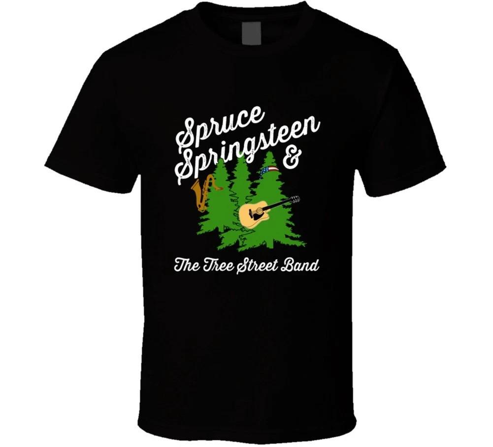 Spruce Springsteen Funny Christmas Rock T-Shirt XXL