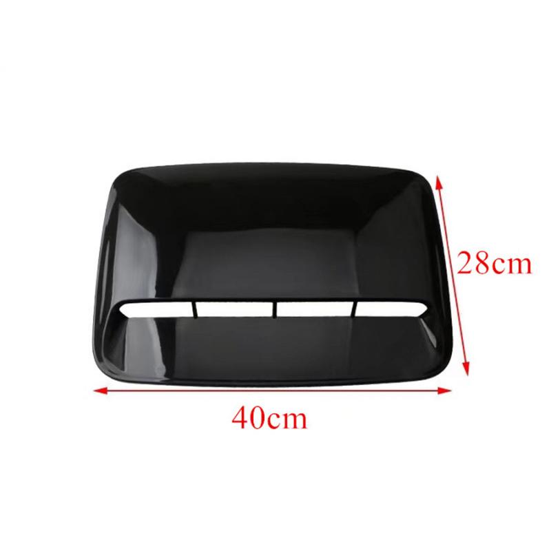 3X Car Hood Scoop Side Vent Bonnet Air Flow Intake Decor Cover Kit Glossy Black