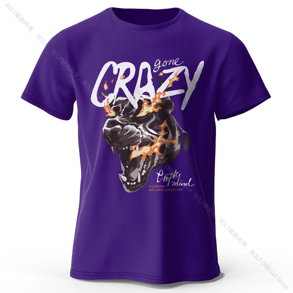 Home Comfort Tiger Printed 100% Cotton T-Shirt, Lightweight Round Neck Short Sleeve Tee, Unisex Relaxed Fit