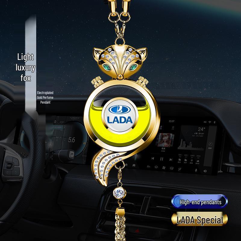 Crystal Rearview Mirror Air Freshener: Long-lasting Fragrance Pendant for Car Interior Decoration