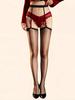 Sexy Women Lace Bandage Garters Stocking 2 In 1 Vintage Pantyhose Oil Shiny Glossy  640Pin Thin Maid Stocking Elastic Tights