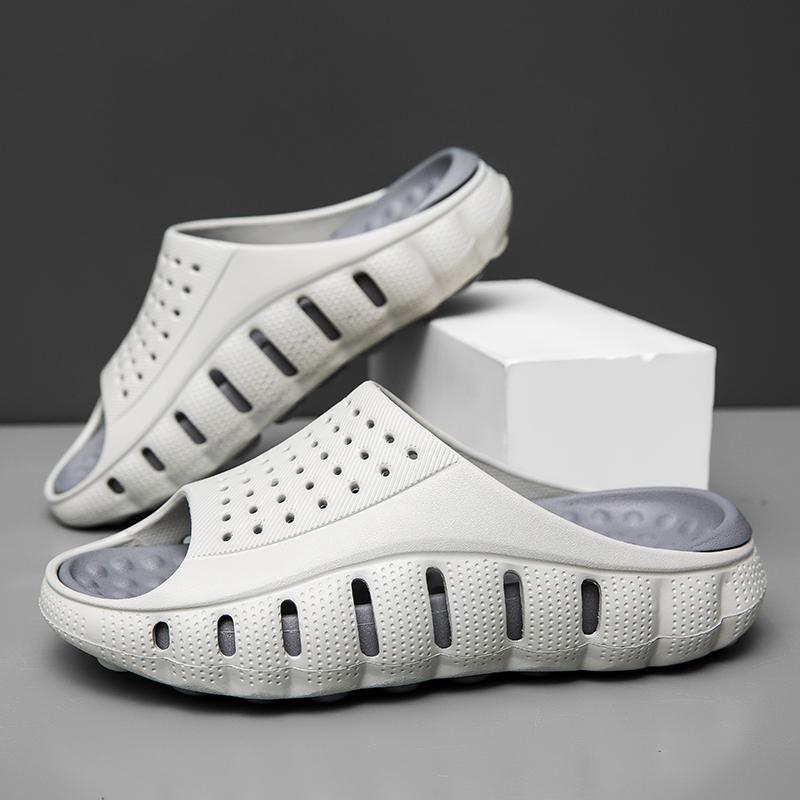 Nuove Pantofole da Uomo Estive Morbide con Suola Spessa, Sandali Traspiranti Antiscivolo per Bagno, Sandali Leggeri da Spiaggia
