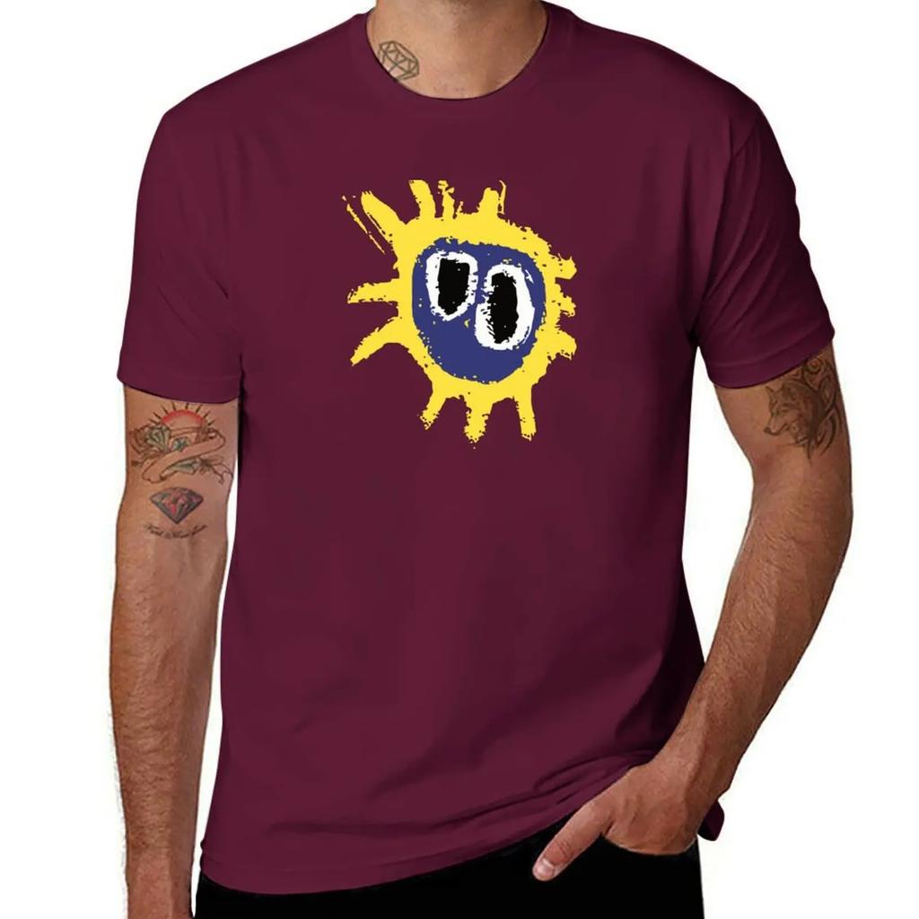 Screamadelica Primal T-Shirt Herren T-Shirt Anime T-Shirt Übergrößen Kleidung Basic T-Shirt T-Shirts für Herren Grafik