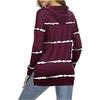 Women S Striped Printed Loose Fit Hooded Sweatshirt Top