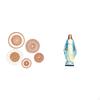 Rattan Woven Wall Art And Lady of Figurine Religious Sculpture for Bedroom Hallway Tea Room Office