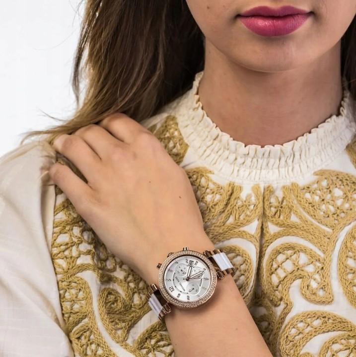 Michael Kors MK5774 Damenuhr Weißes Armband Weißes Zifferblatt 39mm + Box