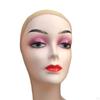 Bald Female Mannequin Head with Left Shoulder Multipurpose Professional Makeup Wig Stand 48cm