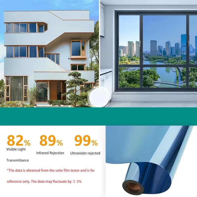 

Household insulated glass film window balcony privacy protection sunscreen one-way mirror window film sticker 40x100cm