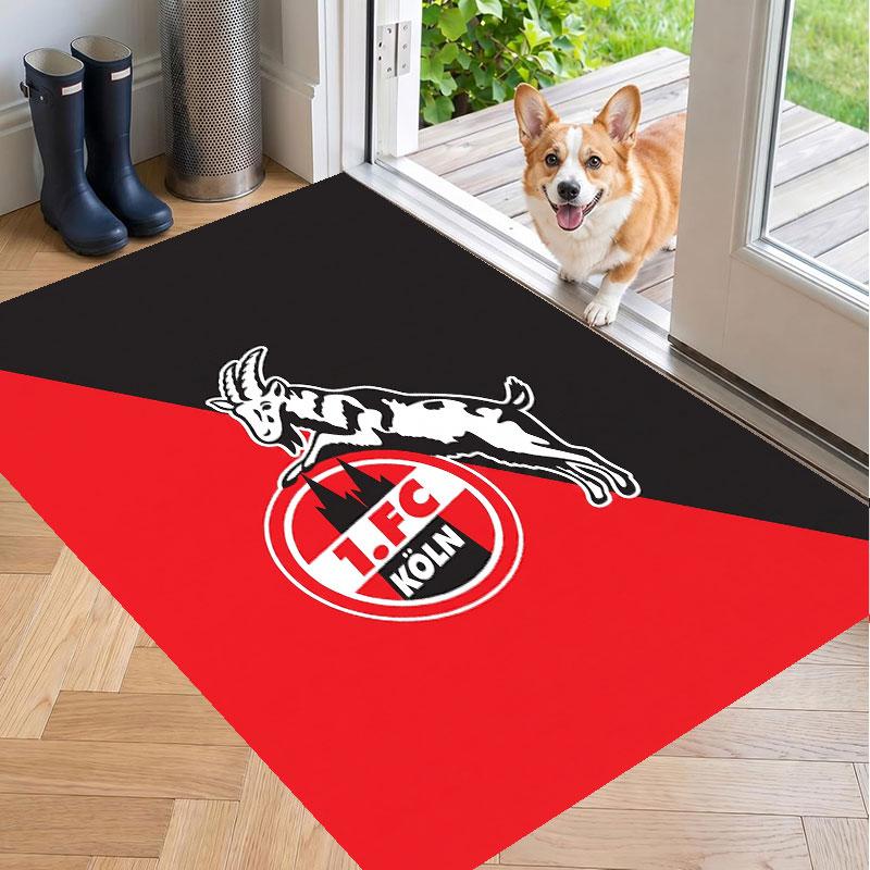 Weicher Bodenteppich FC Köln Muster Teppich Teppichboden Dekomatte Für Wohnzimmer Dekoration
