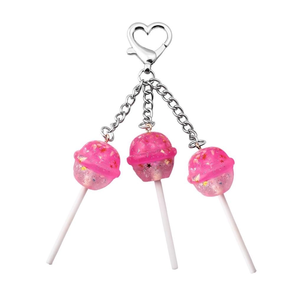 Cute Lollipop Shape Car Bag Pendant With Zinc Alloy For Gifts And Decorations