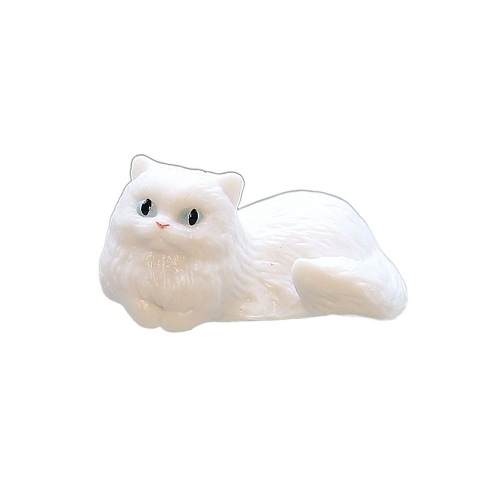 Exquisite Simulation Edge Cat Figurines Cartoon Resin Cat Refrigerator Sticker Material Miniatures DIY Car Cat Ornament Desktop