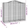 VidaXL 2x Arched Gabion Baskets Arched Gabion Cages Gabion Walls Garden Fences Terrace Outdoor 3145703