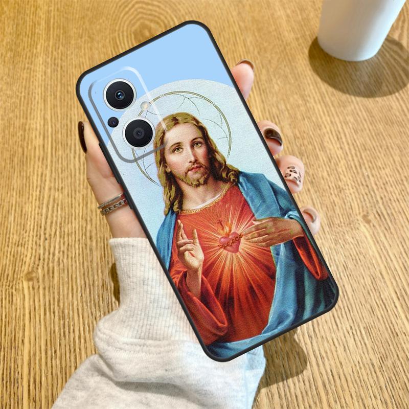 God Jesus Funda For OPPO Reno 10 11 12 13 14 Pro 14F 13F 12F 11F 7 8 Lite OPPO Find X5 X8 X9 Pro Case
