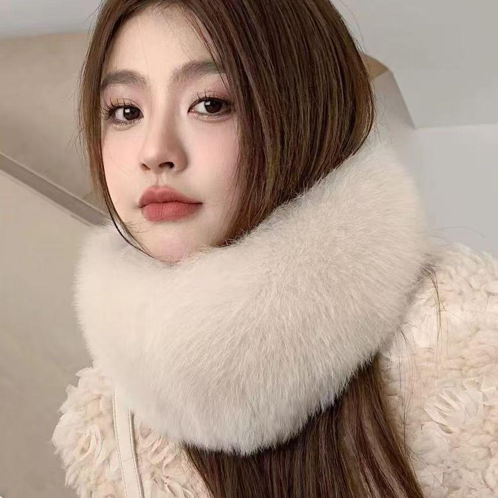 Korean Style Imitation Fox Fur Neck Warmer - Fashionable, Versatile, Magnetic Collar for Women