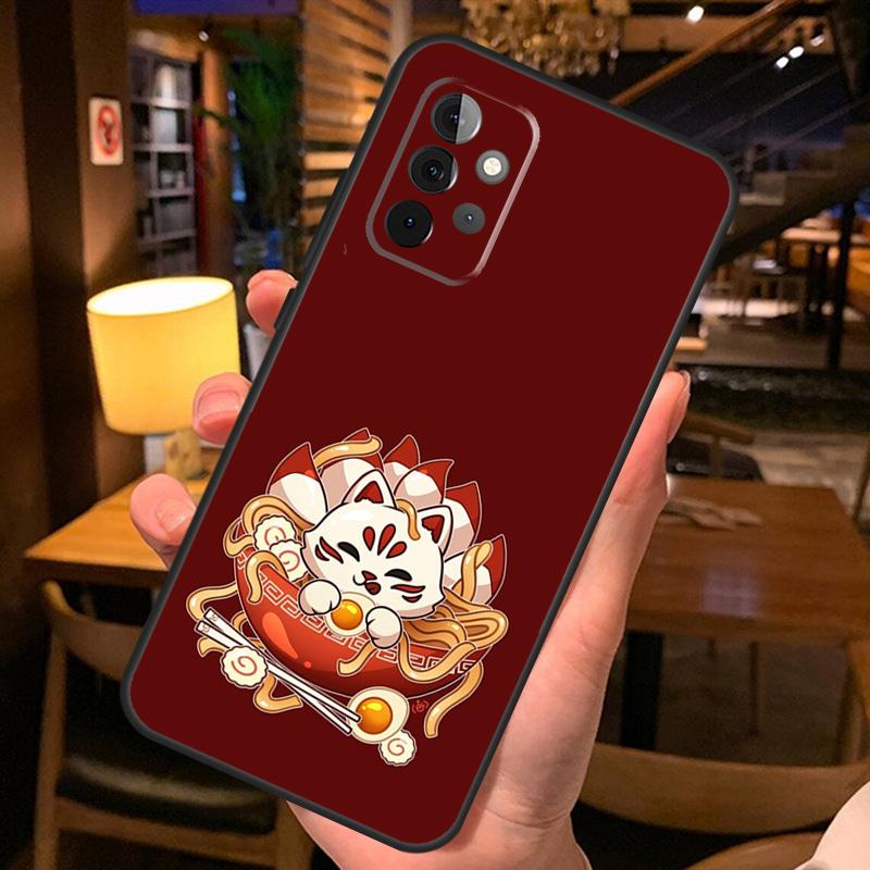 Kitsune Fox Japanese Art Phone Case For Samsung A51 A71 A50 A70 A13 A23 A33 A53 A12 A22 A32 A42 A52 A54 A34 A14 Cover