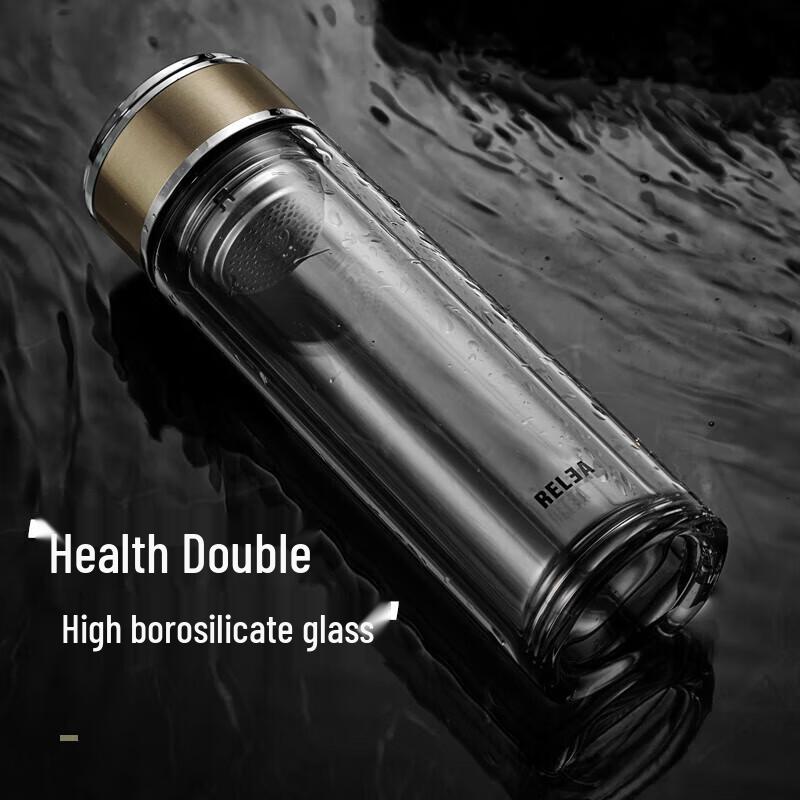 

RELEA Mingjue Double-Layer Glass Cup