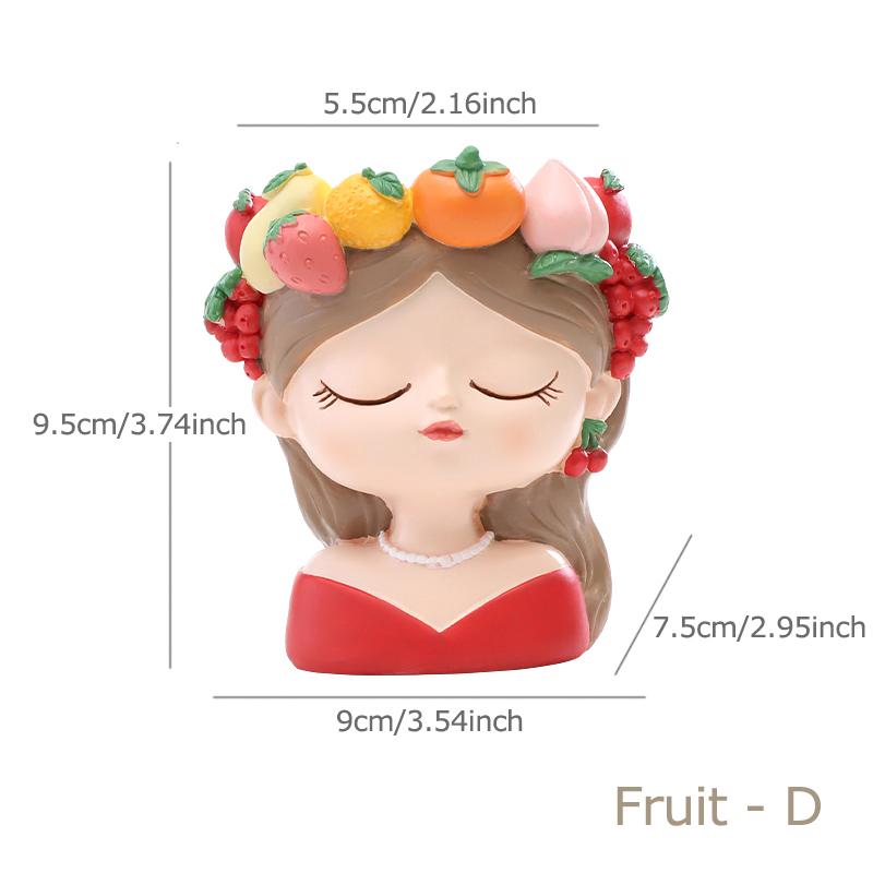 Cute Girl Flower Pot for Succulents, Decorative Planters Girls Portrait Garden Pots for Home Decor Desktop Ornamentpotsforplants