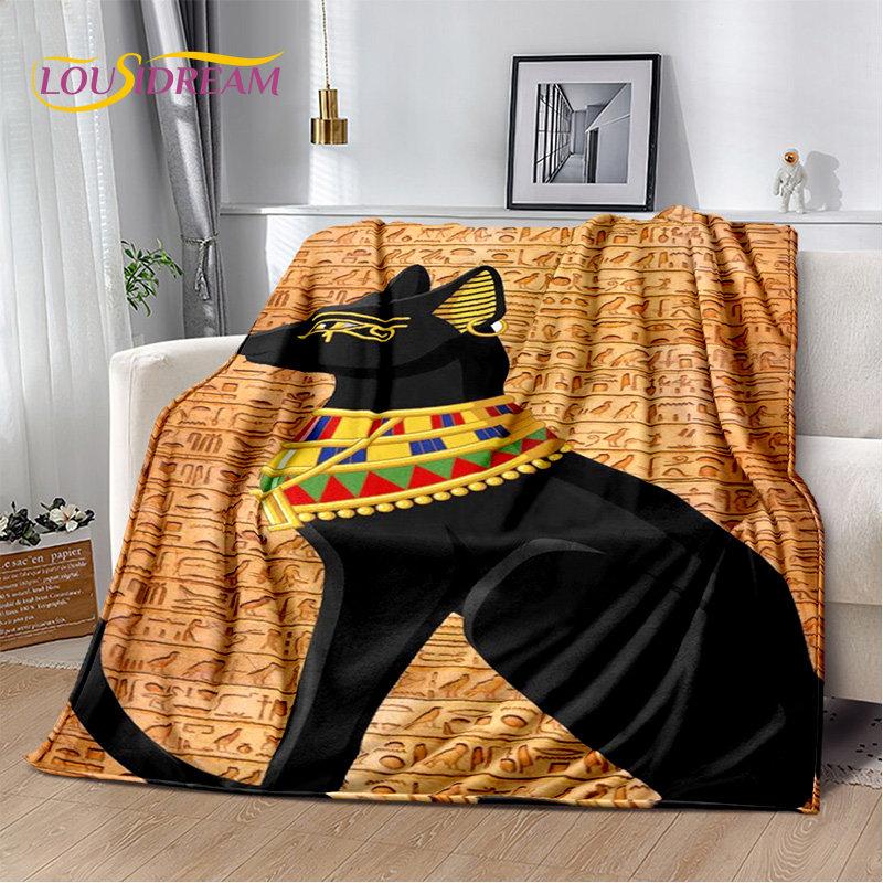 Anubis Ägypten Tod Mythologie Horus Weiche Plüschdecke, Flanelldecke Überwurfdecke für Wohnzimmer Schlafzimmer Bett Sofa Picknick Kinder