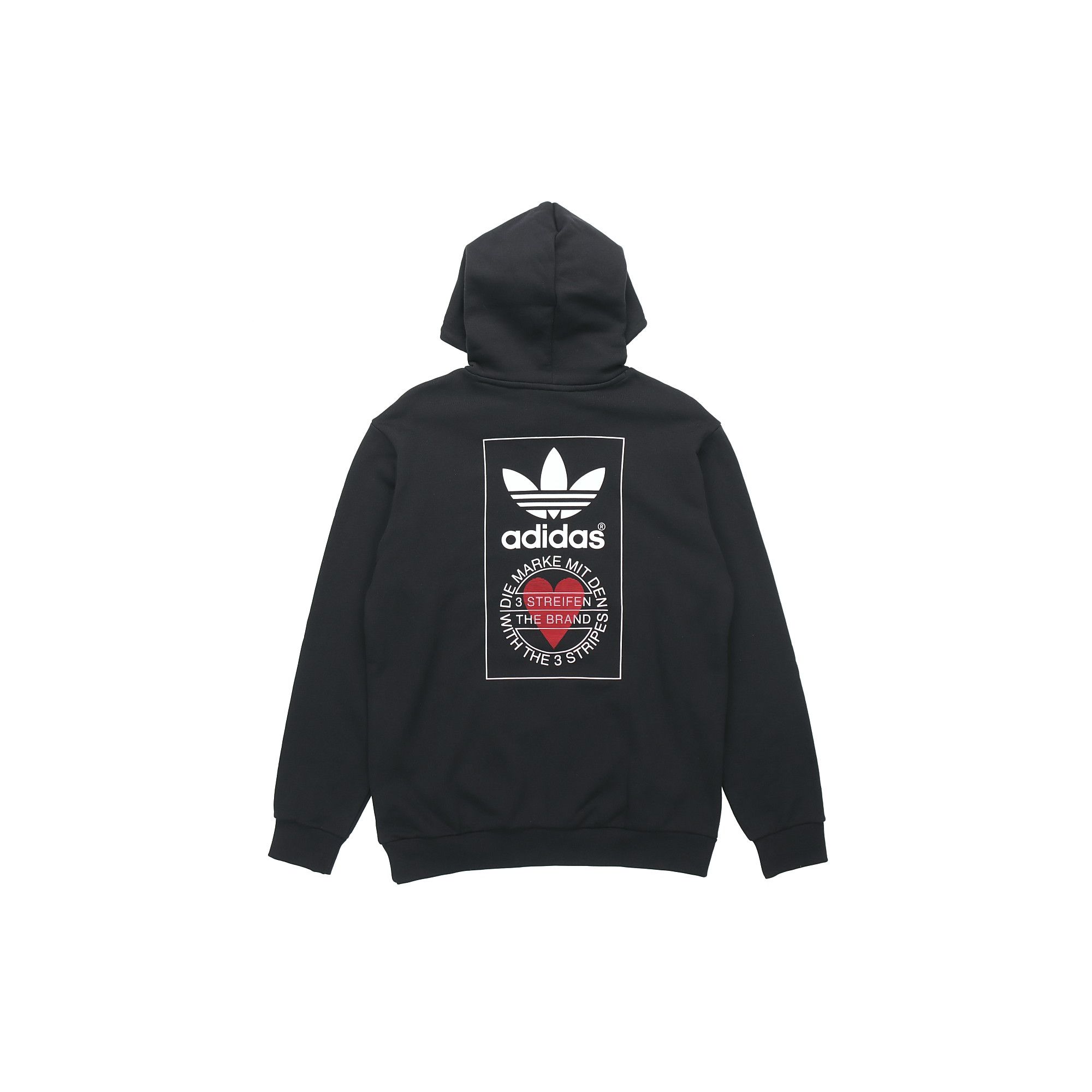 Adidas Originals Valentine s Day Unisex Heart Logo Hoodie Black GK7164 M