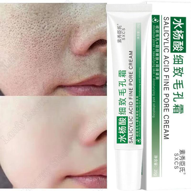 Salicylic Acid Pore Clearing Cream Shrink Pores Remove Blackheads Acne Brighten Moisturizing Smooth Skin Care Korean Products