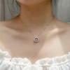 Lindon S925 Sterling Silver Moissanite Luxury Personality Pendant Necklace Women's Classic Tide Sugar Full of Wild Clavicle Chain