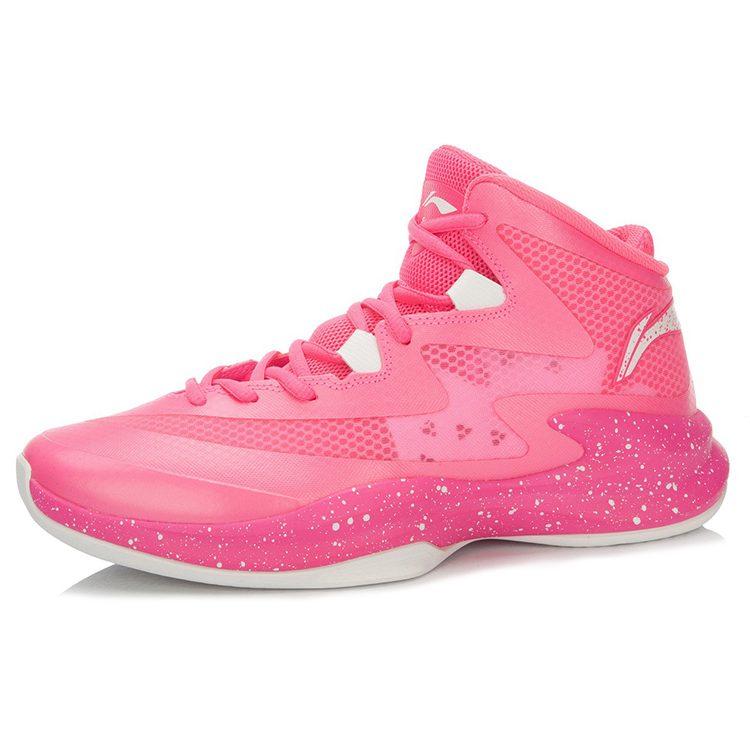 Li Ning Super Light 13 Basketball Shoes Unisex High Top Fluorescent Fruit Pink ABFL011-5