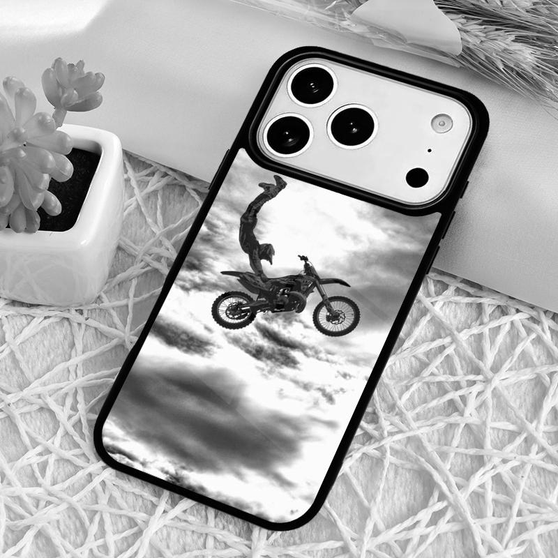Moto Bike Motocross Soft Shockproof Phone Case for iPhone 17 Air 16e 15 11 12 14 13 Pro Max Cover Coque