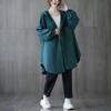 2025 Autumn New Loose Plus Size Hooded Mid-Length Casual Shirt Jacket for Women