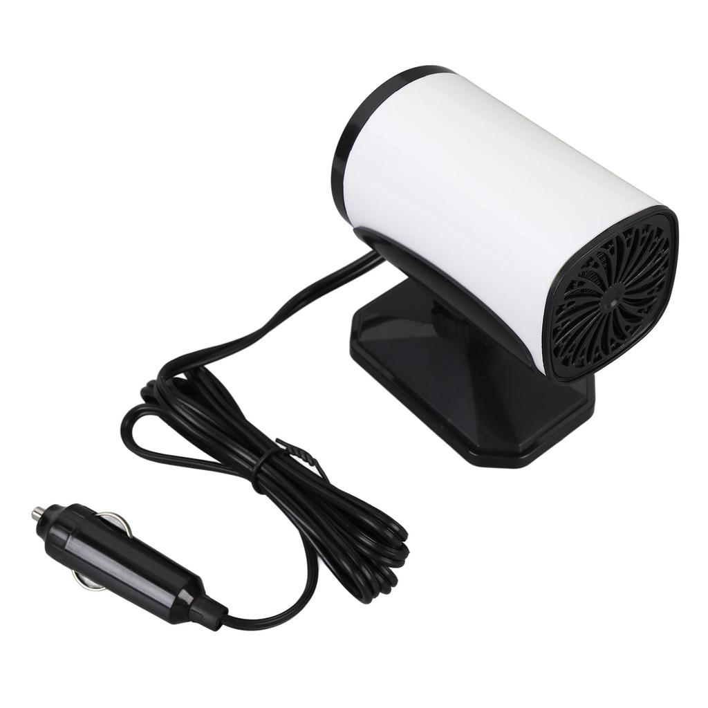 Car Heater 2 In 1 Cooling and Heating Compact Car Windshield Defroster Defogger 150W 12V White