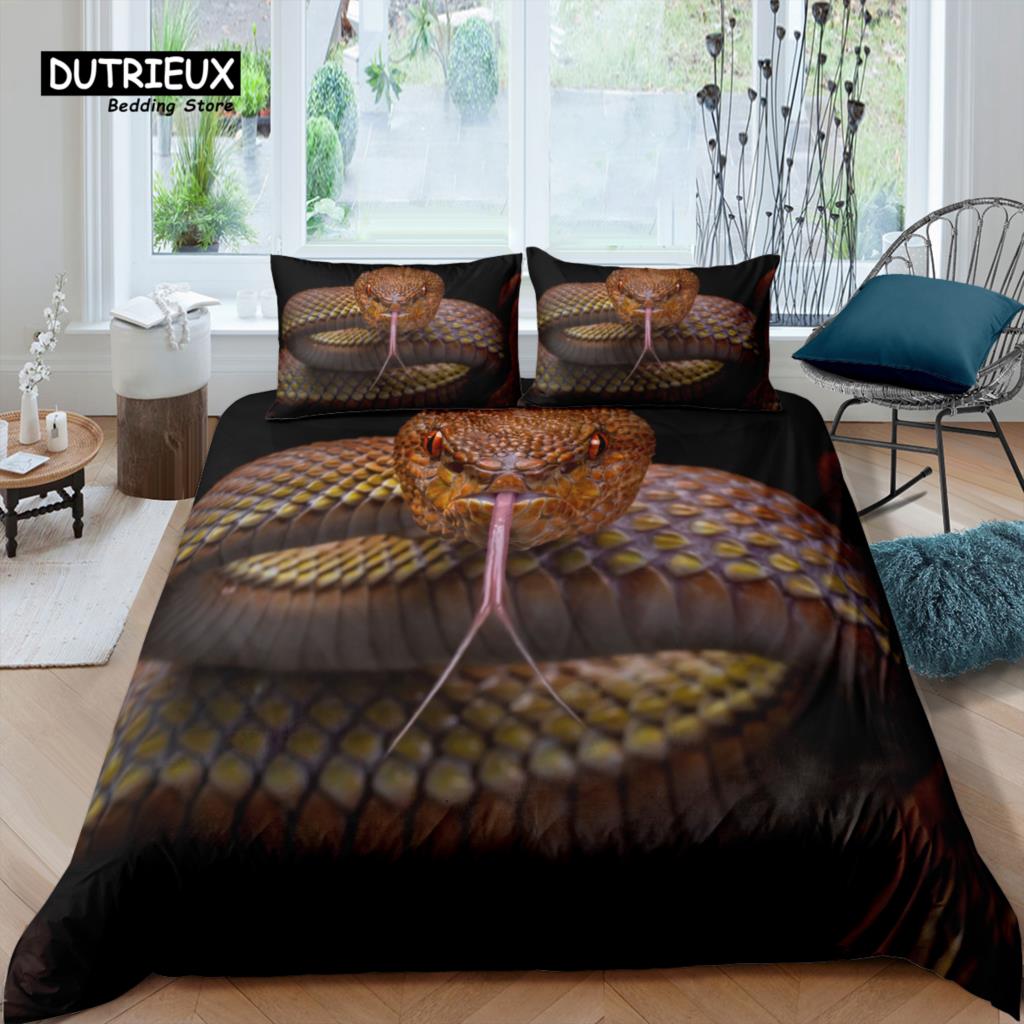 

Главная Жизнь Роскошь 3D Золотой Python Постельное белье Пододеяльник Змея Наволочка Королева и король Размер EU/US/AU/UK Одеяло Постельное белье EU single(135x200cm)