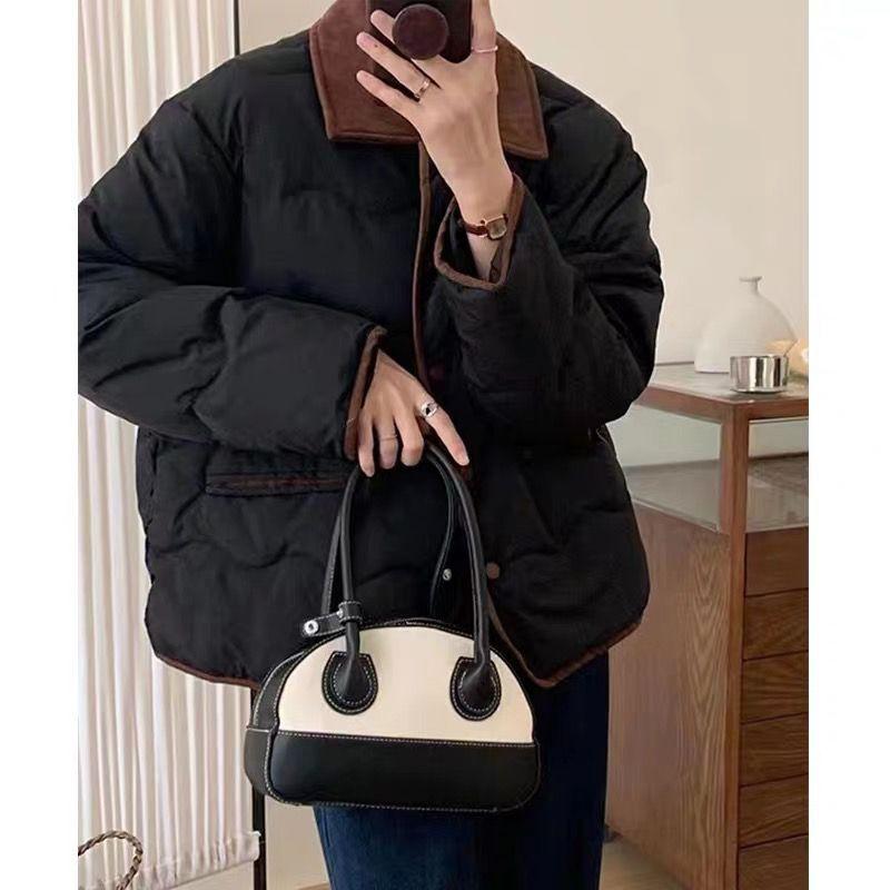 Light and thin cotton-padded clothes women's short splicing new winter cotton-padded clothes small cotton-padded jackets warm jackets