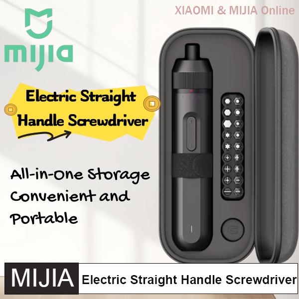 מברגה חשמלית חדשה MIJIA ידית ישרה מומנט מקסימלי 4N·m סוללה נטענת 2000mAh תאורת LED 18 יחידות ביטים מגנטיים ל-DIY ביתי