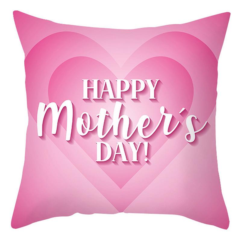 Mother's Day Pillow Cover Home Office Peach Skin Cushion Cover Sofa Car Cushion Cover Backrest