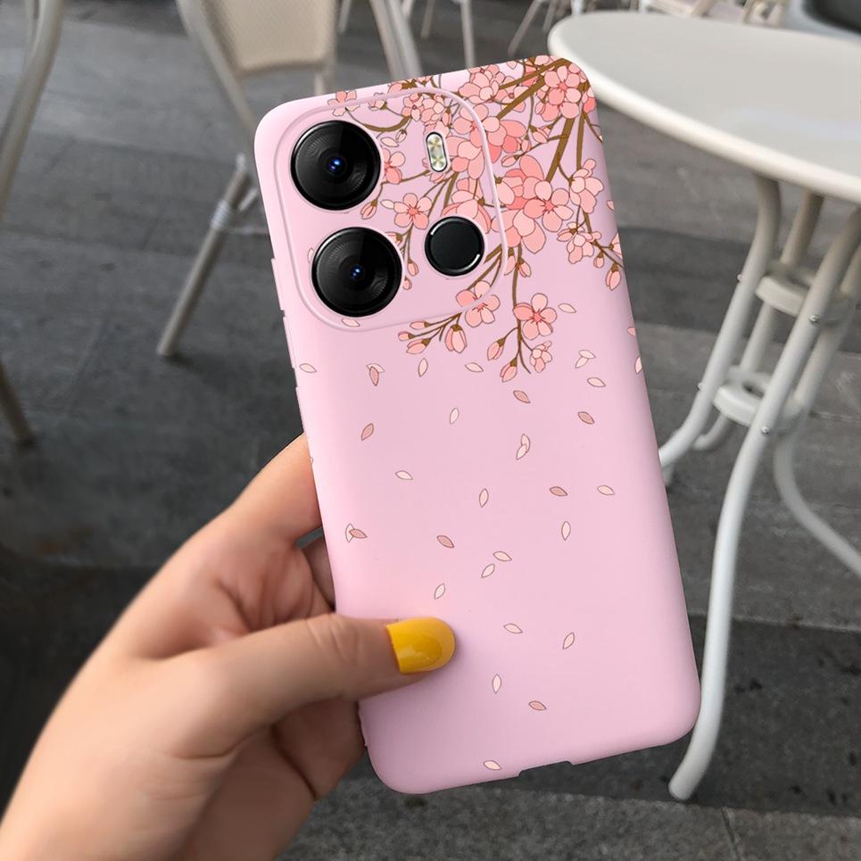 Phone Case for Infinix Smart 7 Plus Case X6517 Bumper Flower Girly Soft Silicone Cover for Infinix Smart 7 X6517 Funda Smart 7+
