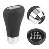 Universal Car Vehicle 6 Speed Gear Shift Knob PU Shifter Stick with 3 Hoses Black